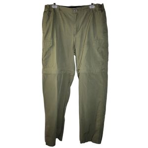 Columbia green hiking pants removable legs rip stop Size Medium